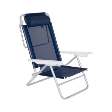 Imagem de Mor - Cadeira Reclinável em Alumínio com Almofada Summer Azul