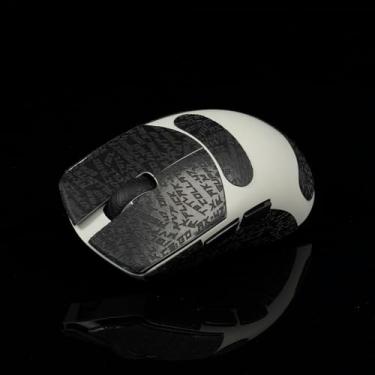 Imagem de Hokeyio Fita adesiva para Lamzu Atlantis Maya - antiderrapante, controle aprimorado, resistência ao suor, melhora a aderência FPS Gaming e a proteção do mouse [pré-corte] CS preto 0,3 mm