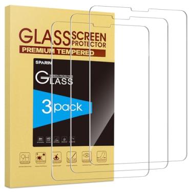 Imagem de Protetor de tela SPARIN [3 unidades] para iPad Pro 11 (2020 e 2018), película de vidro temperado para iPad Pro 11 (2ª geração), [moldura de alinhamento] compatível com ID de rosto e Apple Pencil