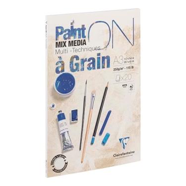 Imagem de CLAIREFONTAINE Bloco Papel Multi Técnicas Paint On A3, 975050C, Branco