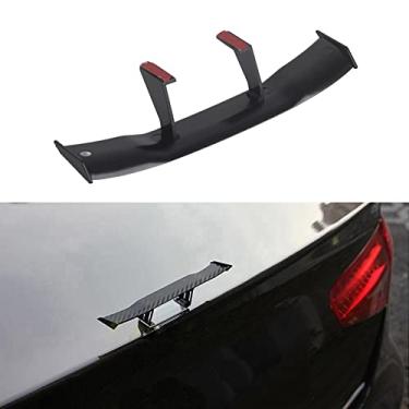 Imagem de lyrlody Mini Spoiler Auto Carro de Carro Auto Decorativo Spoiler A Asa de Fibra de Carbono Traseiro Traseiro Lip GT Wing Com Fácil Instalação Sem Perfuração de Design de Deck único para Manuseio