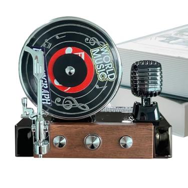 Imagem de Ambientador Para Carro Estilo Vitrola | Ambientador Automóvel Giratório Duradouro | Difusor De Fragrância Com Rotação 360 Graus Estilo Fixe Para Interior Automotivo Aromaterapia Unissex