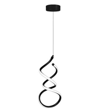 Imagem de Pendente LED Espiral Bivolt 18W 3.000K Preto