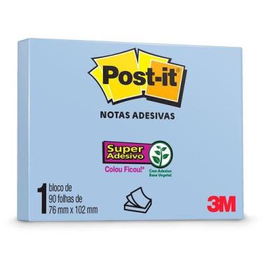 Imagem de Bloco Post It 657 reciclado azul com 90 fls 3M