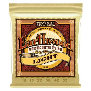Imagem de Encordoamento Violão Aço 011 Ernie Ball Earthwood Tensão Leve