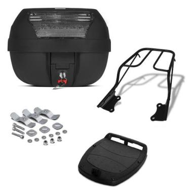 Imagem de Baú Bauleto Para Moto 28 Litros Pro Tork Com Bagageiro Fazer 250 2009 