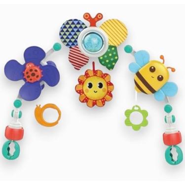 Imagem de Móbile em Arco para Bebê Adaptável a Berço e Carrinho Brinquedos Coloridos com Texturas (Abelha)
