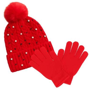 Imagem de Kit Inverno Feminino Touca Térmica e Luvas Touchscreen - Estilo, Confo