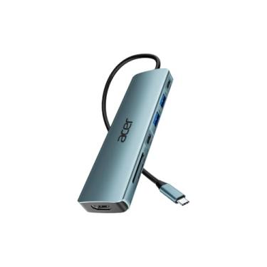 Imagem de Acer HUB USB Acer ODK360 com cabo Tipo-C, 7 em 1 Chassi em alumínio e cabo de plástico flexível resistente
