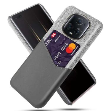 Imagem de Capa para Honor Magic5 Ultimate,Anti-deslizamento,Proteção contra quedas de 360°,Resistência à impressão digital,Tela e caso de couro PU com 1 slot de cartão atrás-Gray