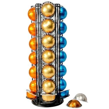 Imagem de WORBIC suporte para cápsulas de café, suporte para cápsulas de café de grande compacidade, suporte para cápsulas de café nespresso vertuoline, comporta 35 cápsulas de café vertuo, preto