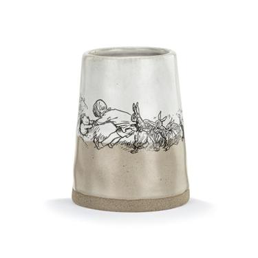 Imagem de DEMDACO Vaso de cerâmica escolhido com amor para flores frescas ou artificiais, 5 x 7 cm, bondade