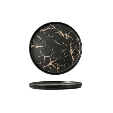 Imagem de Hotel restaurante Tao Pan mármore prato especial requintado bife - preto fosco 25,4 cm