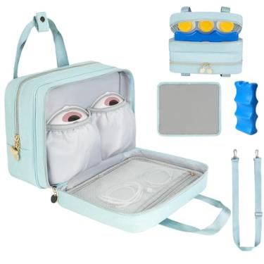 Imagem de Jaffzora Bolsa para Bomba Tira Leite Vestível com Compartimento Refrigerador, Bolsa de Viagem para Bomba de Leite Materno Compatível com Willow, Elvie, Medela Pump e Momcozy S12 Pro, Maleta de Transpo