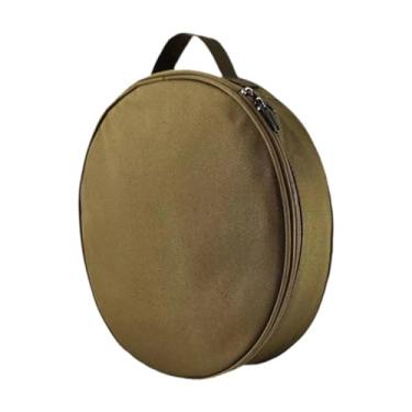 Imagem de Ioensy Bolsa organizadora para cabos de carregamento de veículos elétricos, estojo organizador redondo, suporte prático para cabos à prova d'água para de, Cáqui