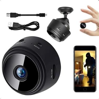 Imagem de Mini câmera espiã A9 visão noturna HD 1080p sensor presença - ROMI