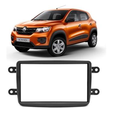 Imagem de Moldura para Painel Automotivo Black Piano, 18x10cm, Compatível com Kwid, Captur, Duster, Sandero, Logan