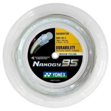 Imagem de Yonex Carretel de corda Nanogy NBG 95 Badminton Racquet 200 m (cinza prateado)