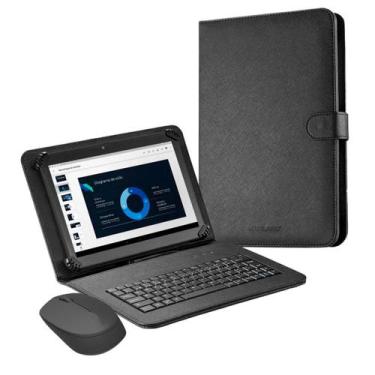 Imagem de Capa com teclado e mouse p/ tablet Samsung Tab A8 X200 X205 10.4 poleg