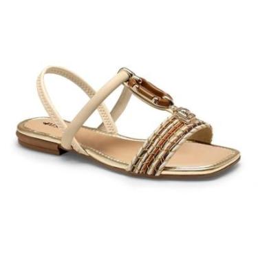Imagem de Sandália Rasteira Mississipi MF302 Feminina - Bege-Feminino
