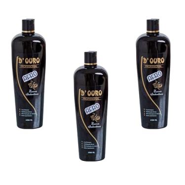 Imagem de D’Ouro Escova Progressiva Afro 3×1000 ml – Kit para salões | redução de volume, maciez, proteção capilar