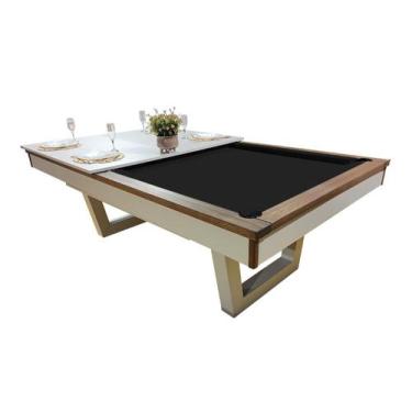 Imagem de Mesa de Sinuca/Bilhar com Tampo de Jantar - 2,34x1,34 - Nelson Bilhare