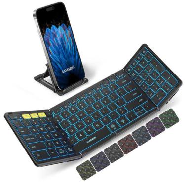Imagem de Teclado Bluetooth Samsers dobrável com teclado numérico preto