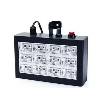 Imagem de Strobo Com 12 Leds 15W Ritmico Iluminação De Festas Branco - Luatek