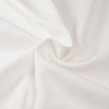 Imagem de Tecido de mistura de rayon de linho branco 0,5 jarda por jarda, 159 g