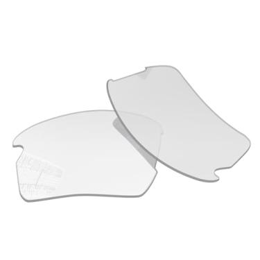 Imagem de Acefrog Lentes de reposição polarizadas de 1,5 mm para óculos de sol Oakley Flak 2.0 OO9295 59 mm, material atualizado, resistente a impactos - HD transparente não polarizado - 1,5 mm