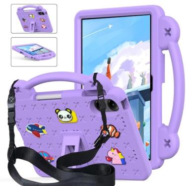 Imagem de YRH Capa para tablet Onn 12.1 Pro 2024 (modelo 100146663), capa infantil de EVA com alça para tablet Walmart Surf Onn de 12,1 polegadas, roxa