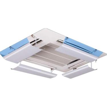Imagem de Defletor de ar condicionado para ar condicionado central de teto, evita que o ar sopre reto, ângulo ajustável, adequado para 54-84 cm, material plástico leve (uma peça)