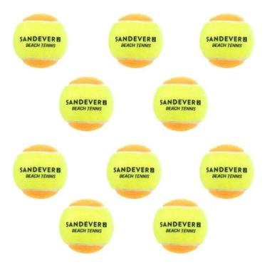 Imagem de 2X Kit Com 10 Bolas Beach Tennis Sandever Bolinha Tênis Prai