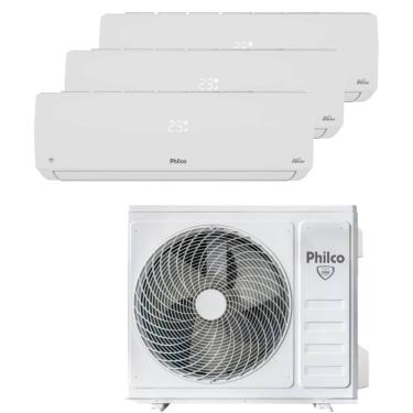 Imagem de Ar Condicionado Tri Split Inverter Philco 27000 BTUs (2x9000+1x12000) Quente e Frio 220V PAC27QV