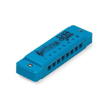 Imagem de Gaita de boca Infantil Hering Junior SHG -- Selecione a cor, Azul Cian