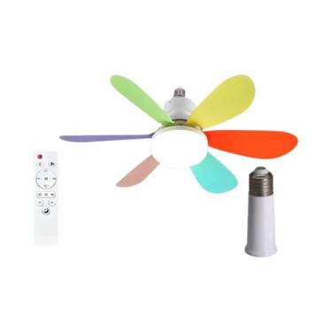 Imagem de Luz De Ventilador De Teto LED E27 Regulável 30W Com Controle Remoto Pa