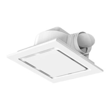 Imagem de Generic Exaustor de banheiro de 10 polegadas com abertura de montagem, exaustor branco silencioso, amortecedor de refluxo automático para banheiro, chuveiro