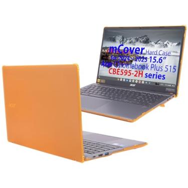 Imagem de mCover A capa é compatível apenas com notebooks Acer Chromebook Plus 515 CBE595-2 de 15,6 polegadas 2024-2025 (NÃO serve para nenhum outro modelo Acer) - Laranja