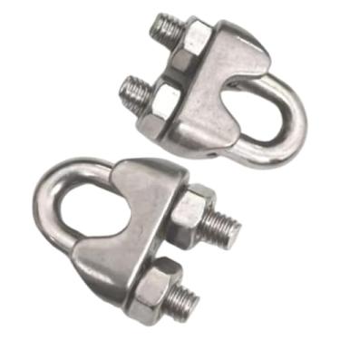 Imagem de KAIYUEMAOYI 2x Grampos de Cabo de aço Acessórios de Fios de Hardware Clipes de Cabo Confiáveis ​​e Fáceis de Instalar Fixador para Encaixe de Cabo, Clipes para 5mm, Tamanho real