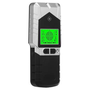 Imagem de Scanner de parede para localizador de pinos, ferramenta multifuncional de localizador de pinos, ferramenta multifuncional 6 em 1 com visor LCD chip inteligente para centro e borda de vigas de fio CA