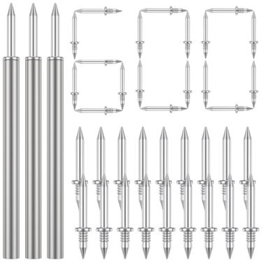 Imagem de 600 peças de fio de rodapé de cabeça dupla sem costura, linha de rodapé sem marcas, parafusos de segurança invisíveis, equipado com ferramenta de manga específica para unhas (600 peças)
