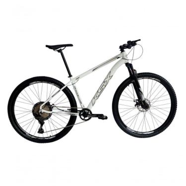 Imagem de Bicicleta Aro 29 Ksx Sd7 12v Garfo Com Trava K7 11/50 Freios Hidráulicos Kit 1x12 - Branco/prata Tam. 21