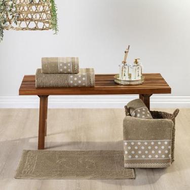 Imagem de Jogo de Toalha Banho 5 Peças 100% Algodão Petit Poá - Linda Casa, Fend