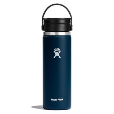 Imagem de Hydro Flask Boca larga com tampa flexível - Garrafa de água isolada, copo de viagem, caneca de café, 590 ml