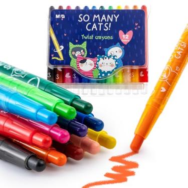 Imagem de M&G So Many Cats, giz de cera retrátil (12 cores) - Não: Agmx4336