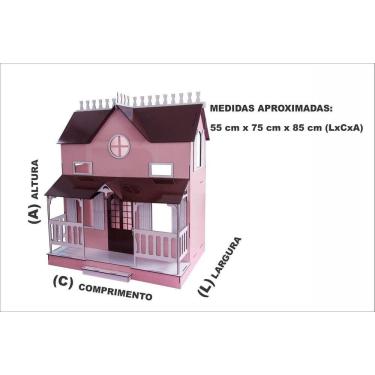 Imagem de Kit Casa Bonecas Decoracao Móveis Lian Princesa P+P - Darama
