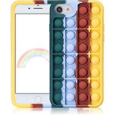 Imagem de Verde Azul para iPhone 6/6S/7/8/SE 2020 Case Silicone Case U2002Design