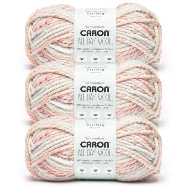 Imagem de Caron Fio de lã de menta para o dia todo - pacote com 3 170 g - 80% acrílico 20% lã - # 6 super volumoso - 108 jardas - tricô/crochê