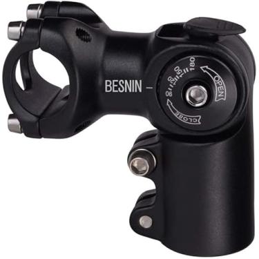 Imagem de BESNIN haste ajustável para bicicleta 0-90 graus 1-1/8" x 31.8/25.4x60/80/90/93/100 mm, haste ajustável MTB haste para bicicleta de montanha, haste para bicicleta, bicicleta de estrada, MTB, BMX, ciclismo (0-90° 25,4 60)