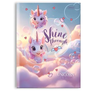 Imagem de Caderno Brochura Universitário Cadersil – Tema Unicórnio “I Believe” – 1 Matéria – 80 Folhas – Capa Dura com Laminação Brilhante